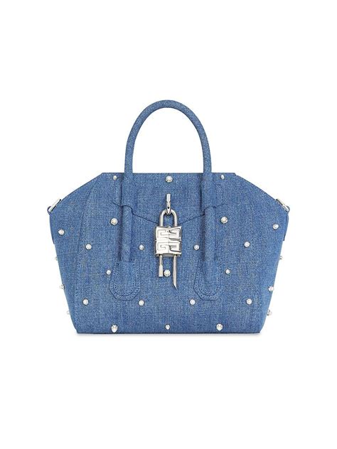 givenchy mini antigona powder|Givenchy mini antigona lock denim tote bag.